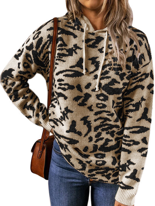 <tc>Kapucnis pulóver Jeni leopárd</tc>