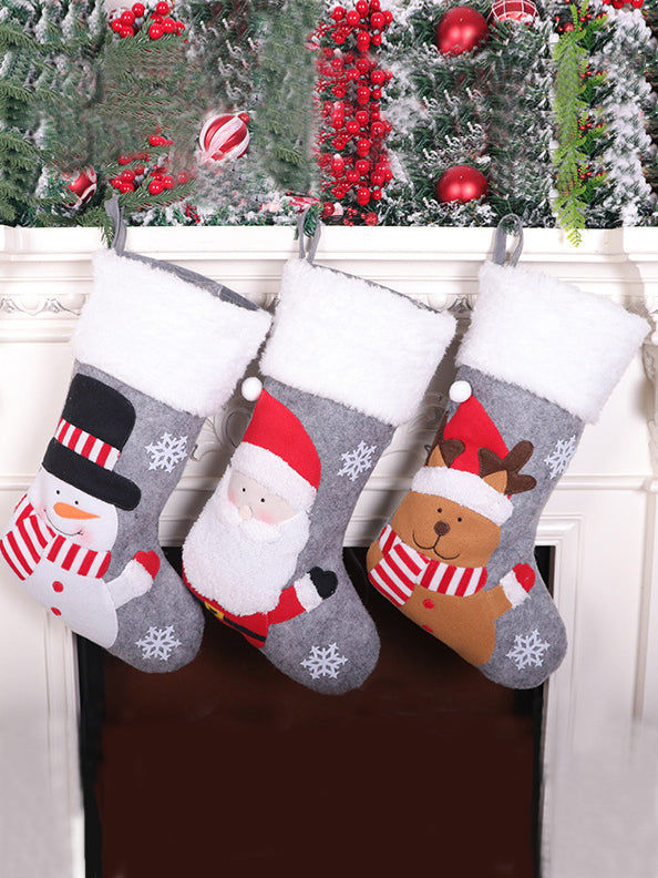 <tc>Karácsonyi zokni ajándék zsák Orey szürke (3 db)<br></tc>