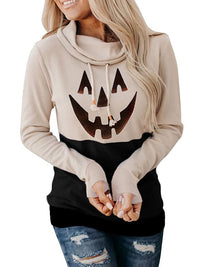<tc>Halloween kapucnis pulóver Itcel bézs és fekete</tc>