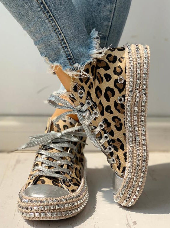 GEENA leopárd tornacipő