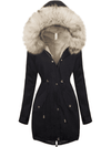 <tc>Kabát Enriqueta fekete, bézs szőrmével</tc>