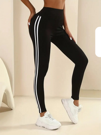 <tc>Női leggings DOUBLE fekete</tc>