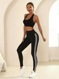 <tc>Női leggings DOUBLE fekete</tc>