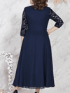 <tc>Plus size elegáns ruha Xefra kék</tc>