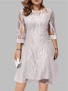 <tc>Plus size ruha Grusha fehér</tc>