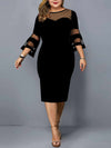 <tc>Plus size ruha Katrin fekete</tc>