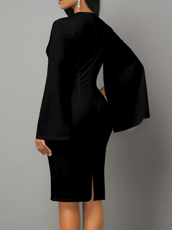 <tc>Elegáns ruha Idarine fekete</tc>